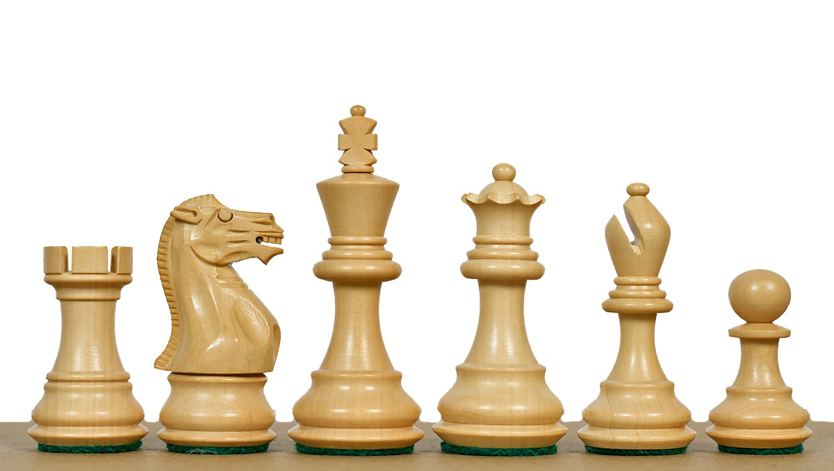 Classic 101 Staunton Series Club Size Weighted Chess Pieces in Bud Rosewood & BoxWood - 3.0" King