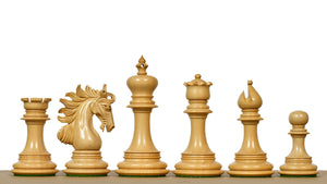 The Arabian Knight Series Artisan Staunton Luxury Chess Pieces in Ebony & Boxwood - 4.2" King