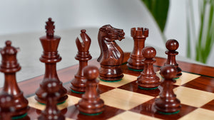 Classic 101 Staunton Series Club Size Weighted Chess Pieces in Bud Rosewood & BoxWood - 3.0" King