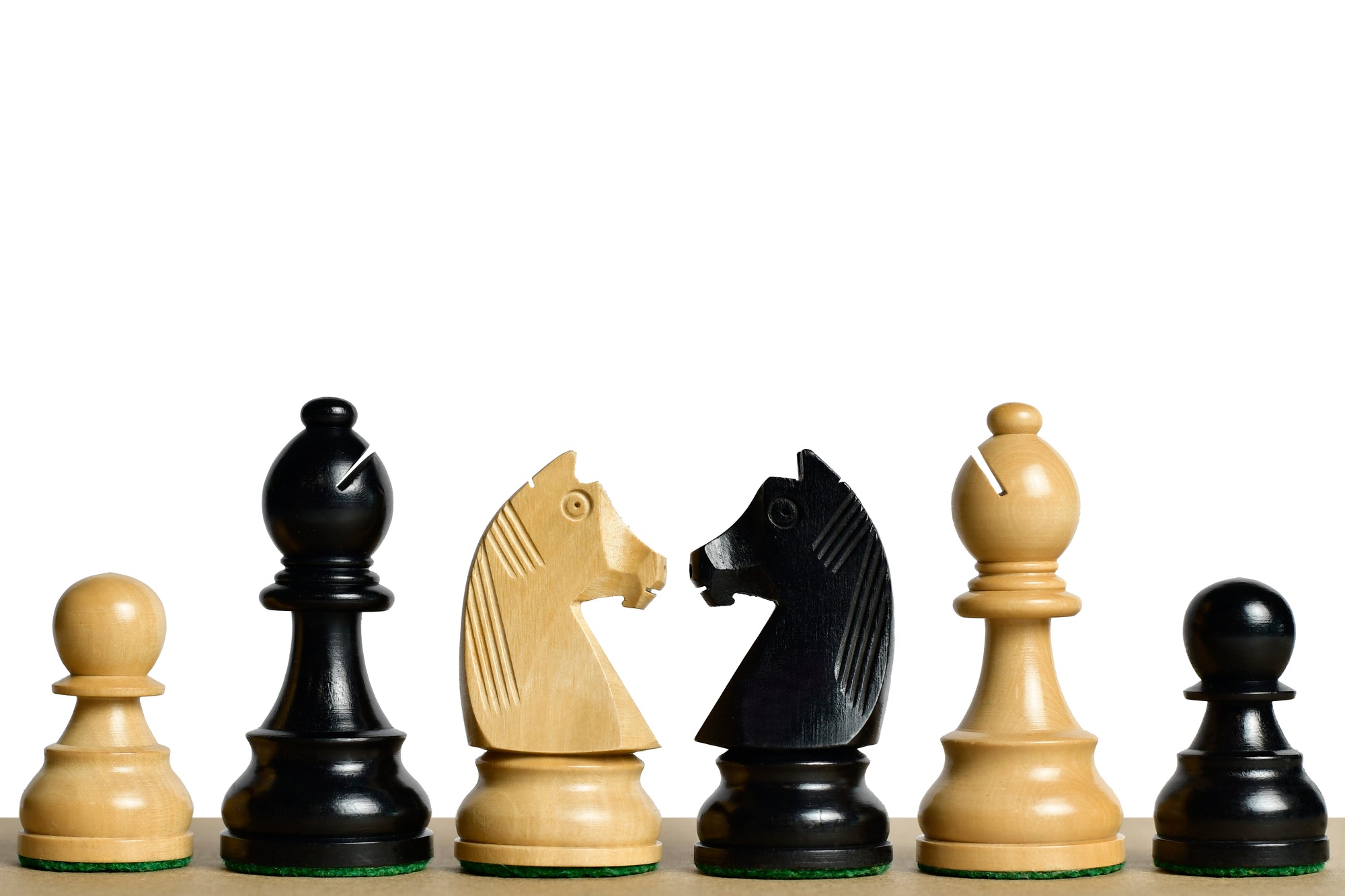 The FIDE Approved Tournament Wooden Chess Pieces in Ebonized Boxwood & Boxwood 3.75" Inch King - 1050 Gms Weight