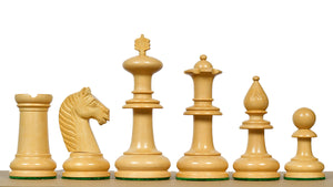 19th Century Antique Austrian Series Hand Crafted Chess Pieces in Ebonized & Boxwood - 4.2" King