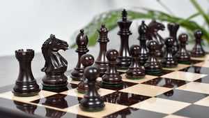 Fierce Knight (The Queen's Gambit) Staunton Wooden Chess Pieces in Indian Rosewood & Box Wood - 3.5" King