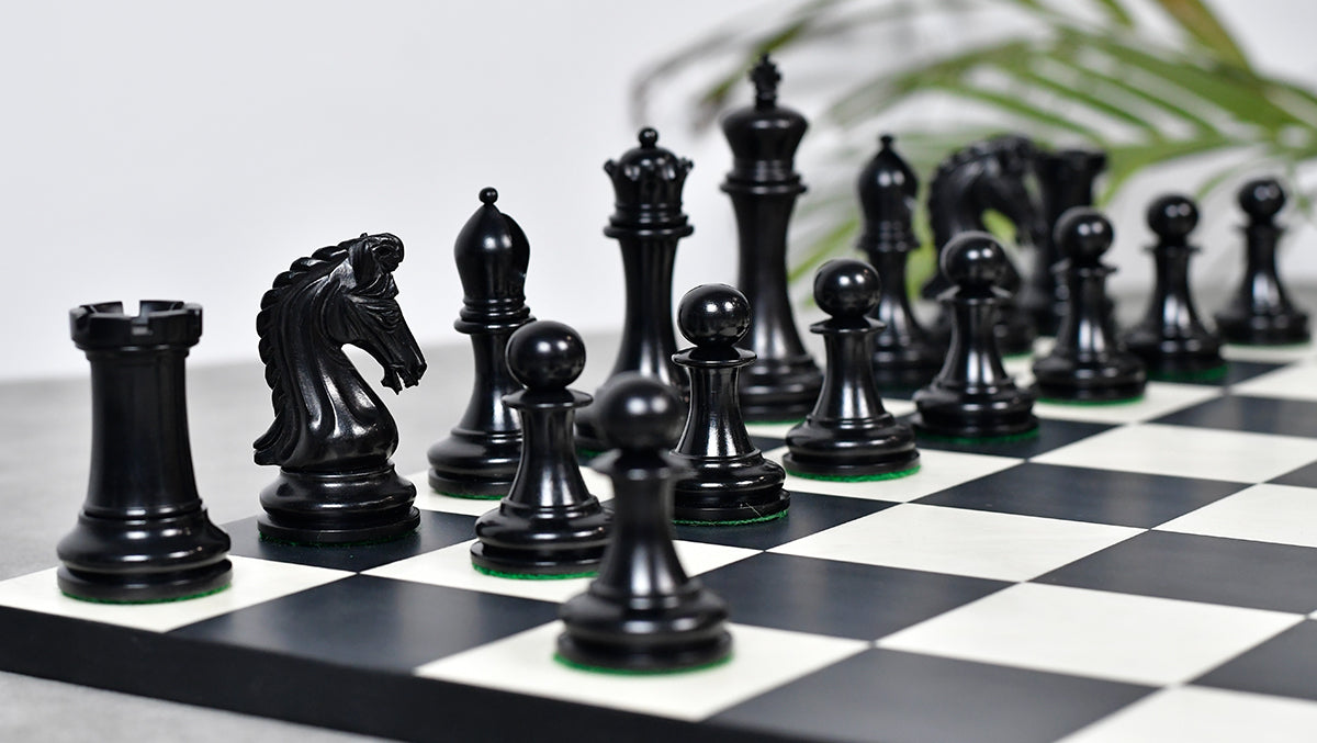 The Imperial Collector Series (Sinquefield Cup 2014) Chess Pieces V2.0 in Ebony Wood & Box Wood - 3.75" King