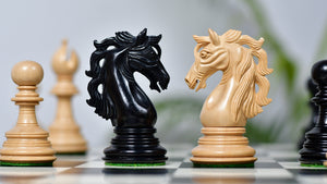 American Adios Series Luxury Chess Pieces in Ebony / Boxwood - 4.4" King