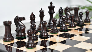 The Honour of Staunton (HOS) Series Weighted Chess Pieces in Rosewood & Natural Boxwood - 4.0" King