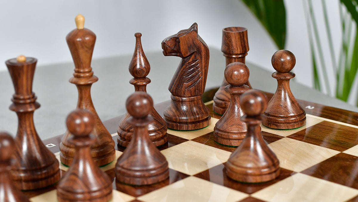 1961 Soviet Championship Baku Chess Pieces in Sheesham / Box wood - 4" King