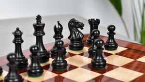 Laughing Knight Staunton Series Chess Pieces in Ebonized & Boxwood - 3.0" King