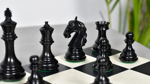 Columbian Staunton Series Chess Pieces in Ebony Wood & Box wood - 3.8" King
