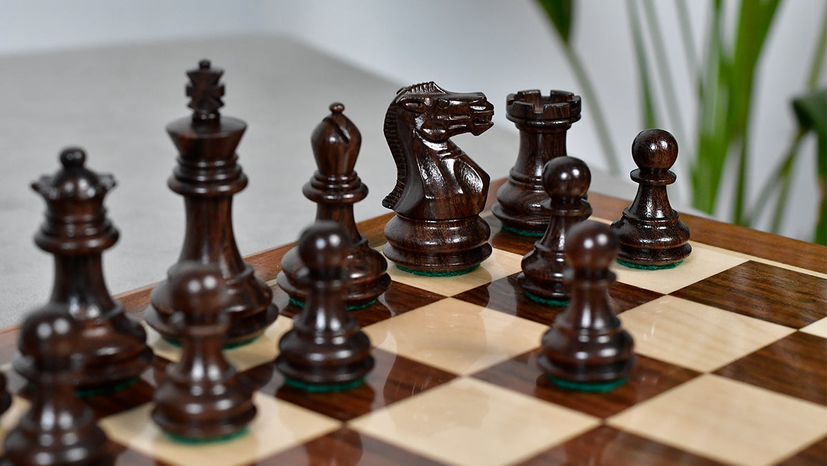 Collector Series Wooden Staunton Chess Pieces in Sheesham & Boxwood - 2.6" King - Best Seller