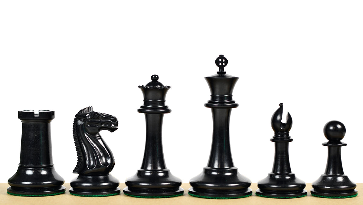 Nathaniel Cooke 1849 Staunton Chess Pieces – 4.5” King | Collector’s Ebony & Boxwood