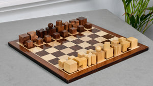 1924 Josef Hartwig Bauhaus Chess Pieces in Sheesham and Boxwood - 1.9" King
