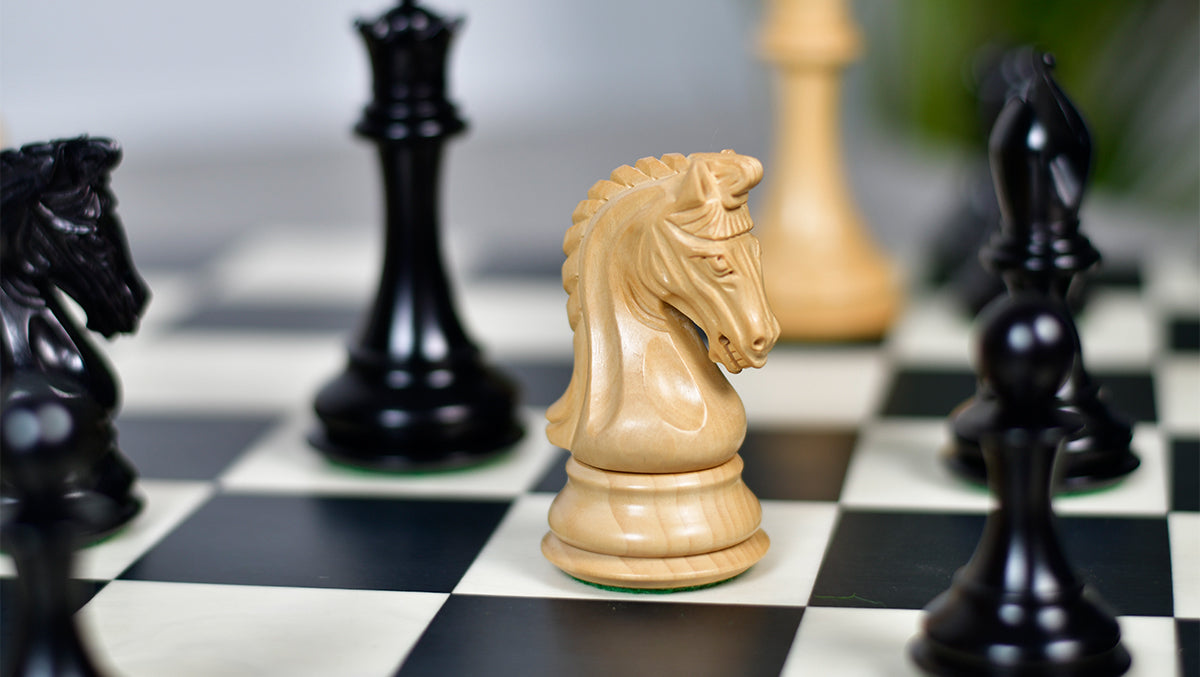 The 4.4 Inch Luxury Imperial Collector Series Artisan Chess Pieces Triple Weighted in Ebony and Boxwood - 1850 GMS