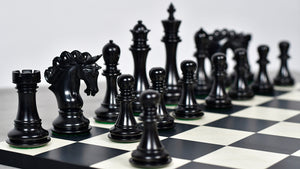 The Pegasus Series Artisan Staunton Chess Pieces version 2.0 in Ebony / Boxwood - 4.6" King