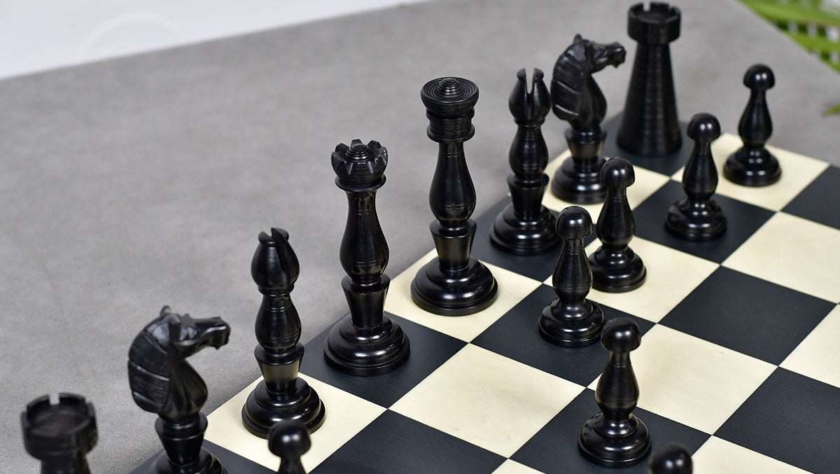 The Grand Divan Chess Pieces from the Famous Simpson's-in-the-Strand in Ebony & Boxwood - 4.2" King