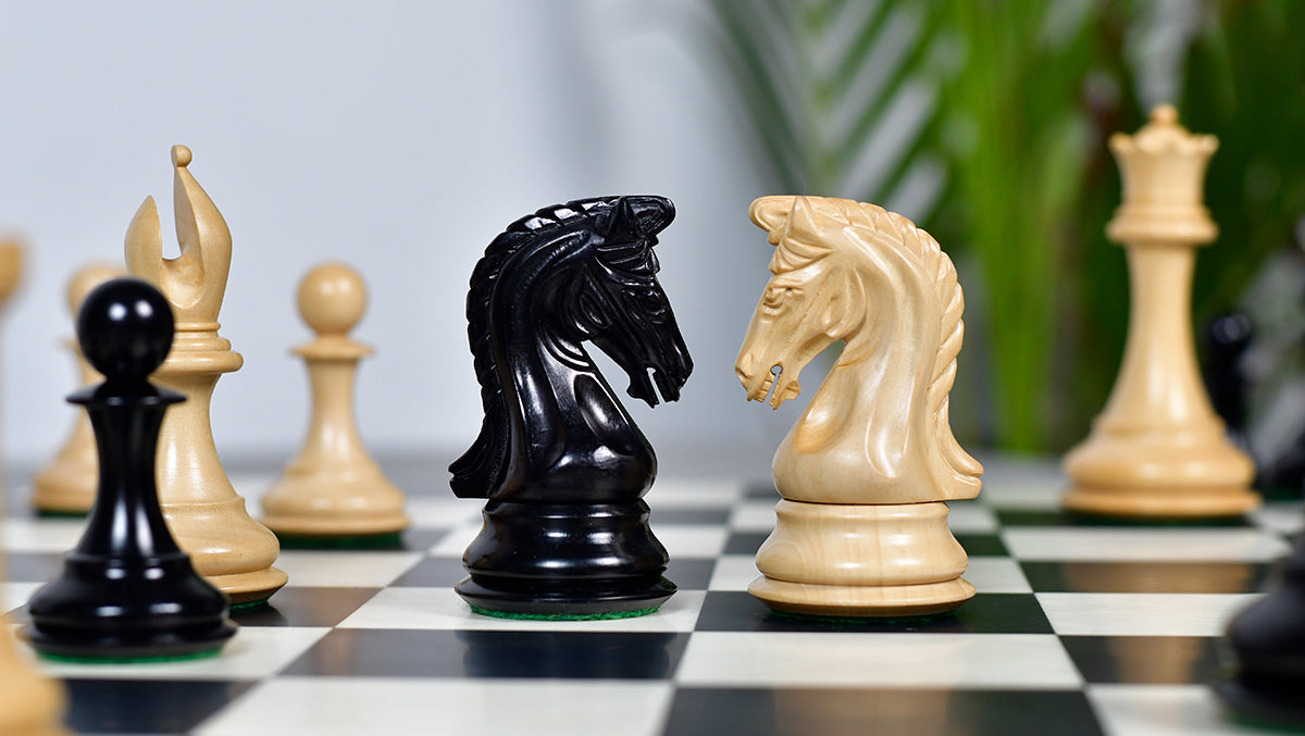 The 4.4 Inch Luxury Imperial Collector Series Artisan Chess Pieces Triple Weighted in Ebony and Boxwood - 1850 GMS