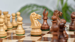 3.0'' Laughing Knight Staunton Chess Set- Chess Pieces Only - Weighted Sheesham Wood