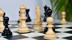 The Monarch’s Gambit Handcrafted Luxury Chess Pieces – in Ebony & Boxwood 4.4" King