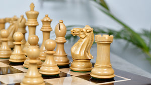 The Honour of Staunton (HOS) Series Weighted Chess Pieces in Rosewood & Natural Boxwood - 4.0" King