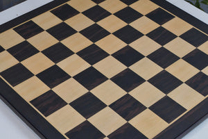 21" Ebony & Maple Look Wooden Chess Board with Epoxy Matte Finish – 55mm Squares