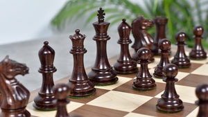 The Supreme Series (The Queens's Gambit) Staunton Weighted Chess Pieces in Acacia Wood & Indian Boxwood 4 inch King - 1400 GMS