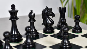 The Candidates Series Staunton Chess Pieces in Ebony / Box Wood - 3.75" King
