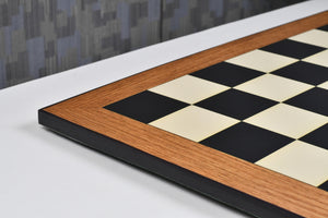 21" Tournament Wooden Chess Board in Ebony & Maple Look with Epoxy Matte Finish – 55mm Squares