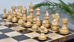 Smokey Staunton Series Chess Pieces in Rosewood & Boxwood - 3.8" King