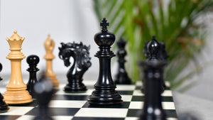 Viking Series Triple Weighted Staunton Luxury Chess Pieces – Handcrafted Ebony & Boxwood, 4.4” King