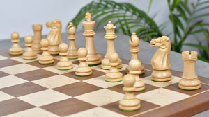 The Grandmaster Staunton Series Chess Pieces In Sheesham & Natural Boxwood - 3.75" King