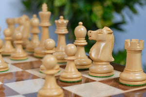 1972 Fischer Spassky Staunton Pattern Chess Pieces V2.0 in Sheesham Wood & Boxwood - 3.75" King