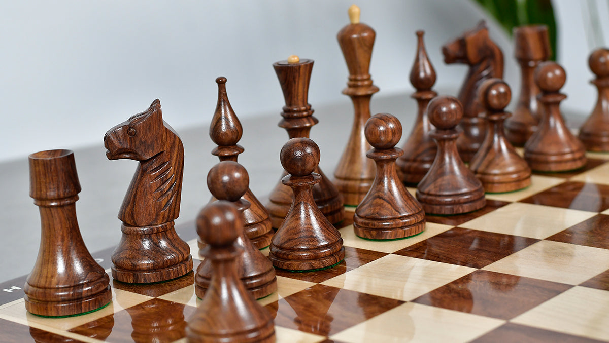 1961 Soviet Championship Baku Chess Pieces in Sheesham / Box wood - 4" King