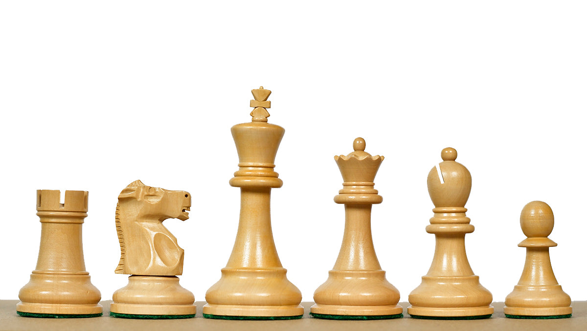 1972 Fischer Spassky Staunton Pattern Chess Pieces V2.0 in Bud Rosewood & Boxwood - 3.75" King