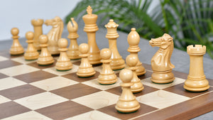 The Honour of Staunton (HOS) Series Weighted Chess Pieces in Sheesham & Natural Boxwood - 4.0" King