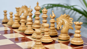 St. Petersburg Luxury Artisan Series Chess Pieces in Bud Rosewood / Boxwood - 4.3" King