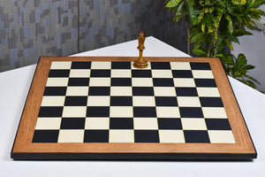 21" Tournament Wooden Chess Board in Ebony & Maple Look with Epoxy Matte Finish – 55mm Squares