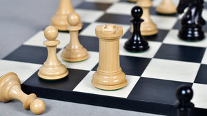 The 4.4 Inch Luxury Imperial Collector Series Artisan Chess Pieces Triple Weighted in Ebony and Boxwood - 1850 GMS