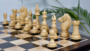 The Bridle Knight Series Wooden Chess Pieces in Indian Rosewood & Box Wood - 4.1" King