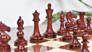 The GM Blitz Edition Staunton Series Chess Pieces in Bud Rosewood & Box Wood - 3.75" King