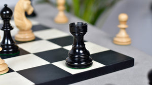 The Monarch’s Gambit Handcrafted Luxury Chess Pieces – in Ebony & Boxwood 4.4" King