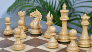 Fierce Knight (Queen's Gambit Series) Staunton Wooden Chess Pieces in Sheesham & Box Wood - 4.0" King