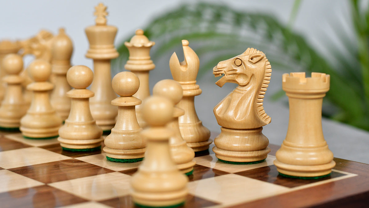 3.0'' Laughing Knight Staunton Chess Set- Chess Pieces Only - Weighted Sheesham Wood
