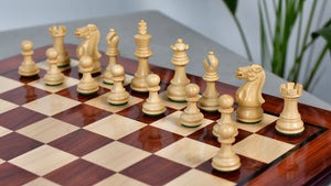 Classic 101 Staunton Series Club Size Weighted Chess Pieces in Bud Rosewood & BoxWood - 3.0" King
