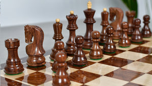 1959 World Chess Championship Old Russian Zagreb Chess Pieces - Sheesham Wood & Boxwood - 3.8" King