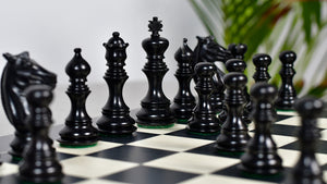 Meghdoot Staunton Series Wooden Chess Pieces in Ebony & Box Wood - 3.2" King