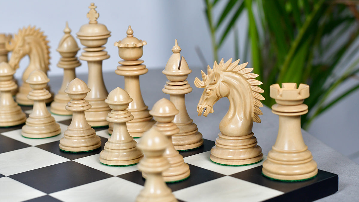 Ferocious Elite Series Chess Pieces in Ebony / Boxwood - 4.45" King