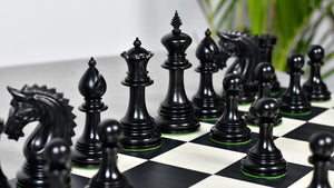 California Chrome Staunton Series Luxury Chess Pieces Version 2.0 in Ebony / Boxwood - 4.25" King