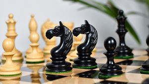 1933 Botvinnik Flohr-I Soviet Chess Pieces in Ebony / Boxwood - 4" King