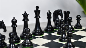 1963-66 Piatigorsky Cup Chess Pieces Ebony & Antiqued Boxwood 4.2"- King