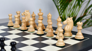 Meghdoot Staunton Series Wooden Chess Pieces in Ebony & Box Wood - 3.2" King