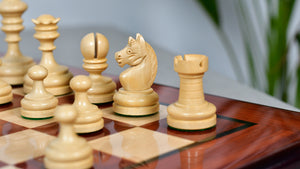 Vintage 1930 Knubbel Analysis Chess Pieces in Ebonized and Natural Boxwood - 3" King